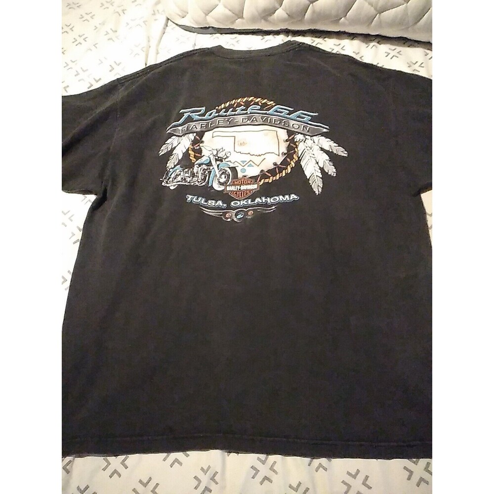Y2K VTG 2001 Harley Davidson Route 66 Tulsa Oklahoma Tee SZ XL